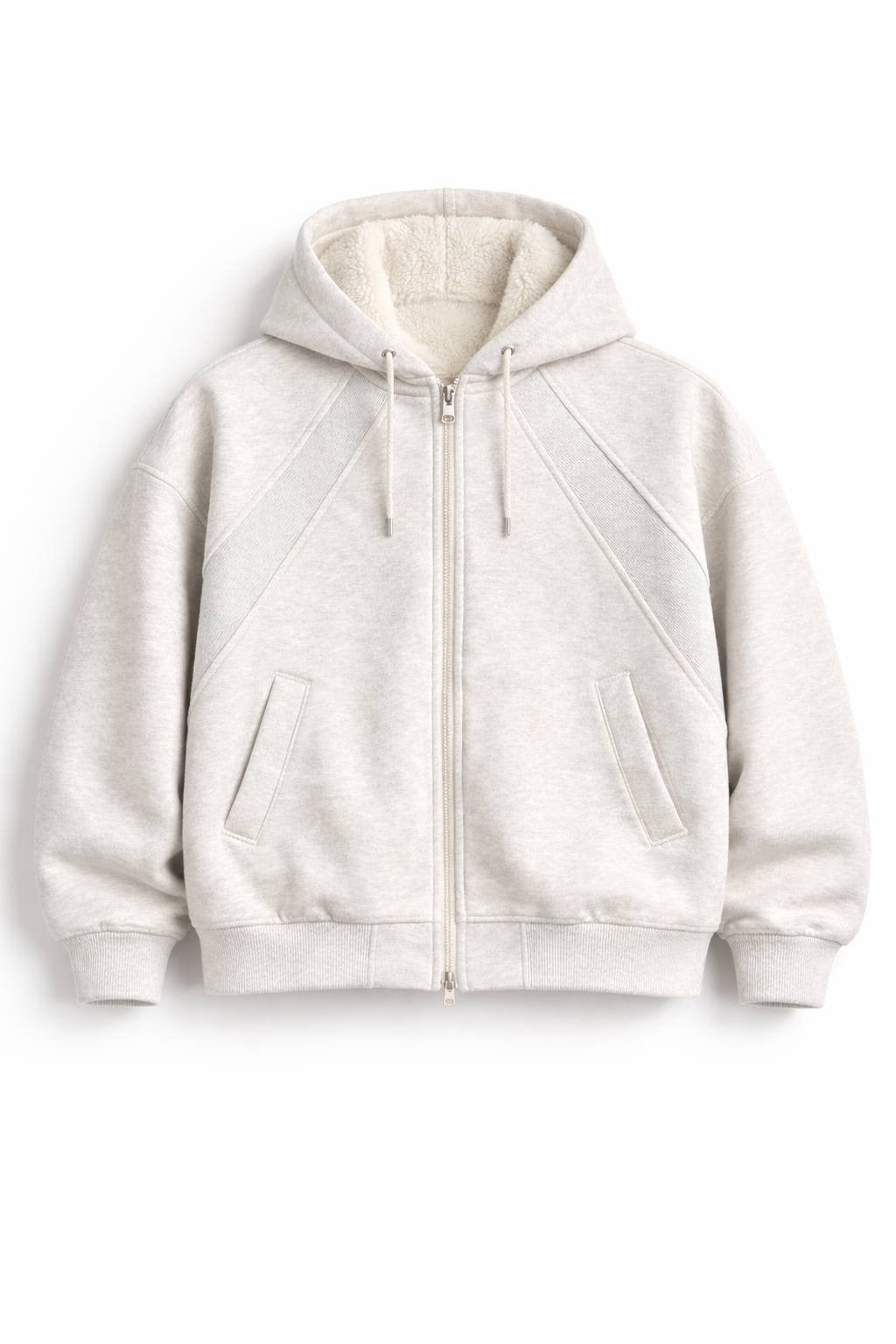 Sherpa-Lined Zip Hoodie