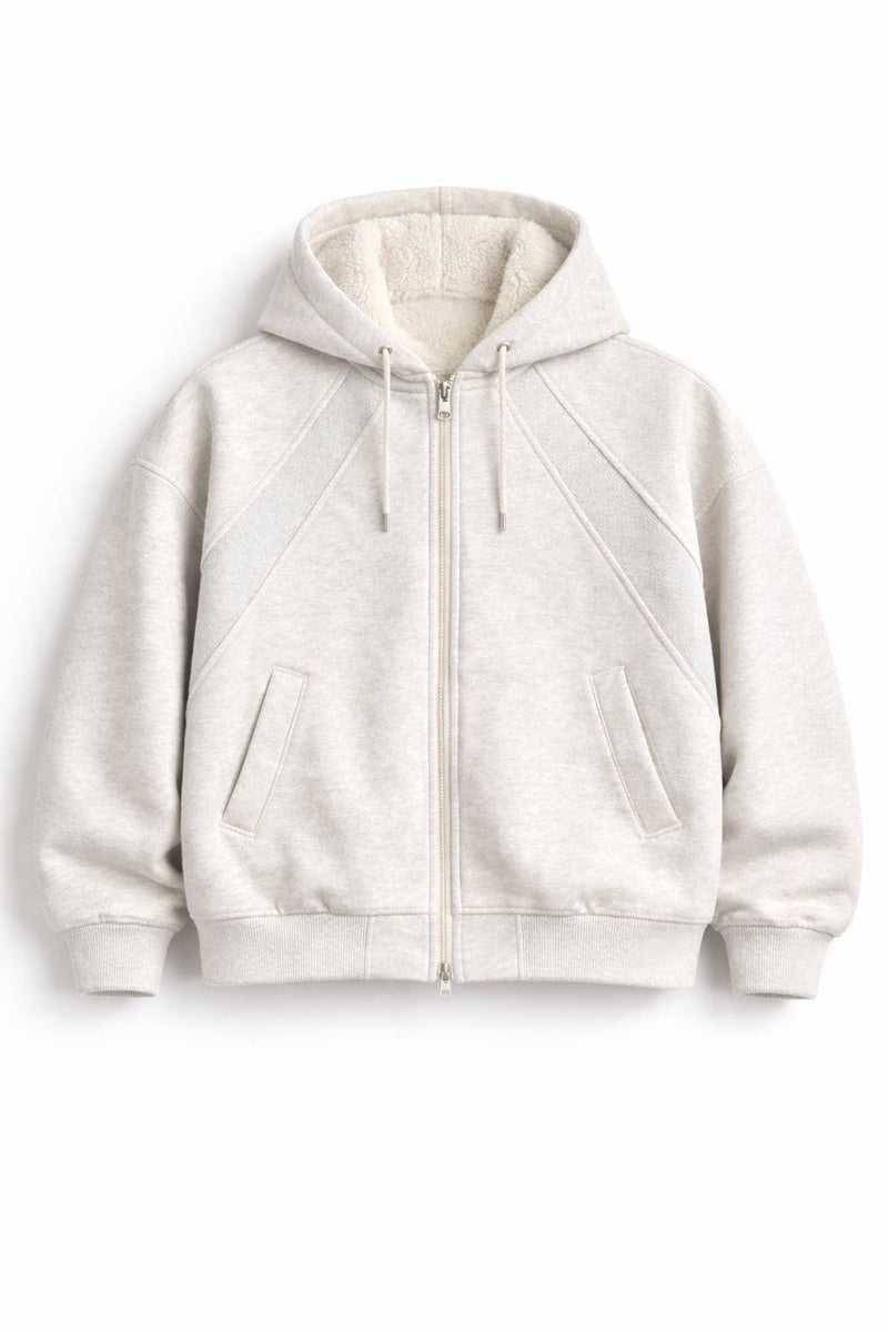 Sherpa-Lined Zip Hoodie