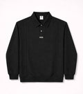 Logo Patch Buttoned Polo Sweatshirt