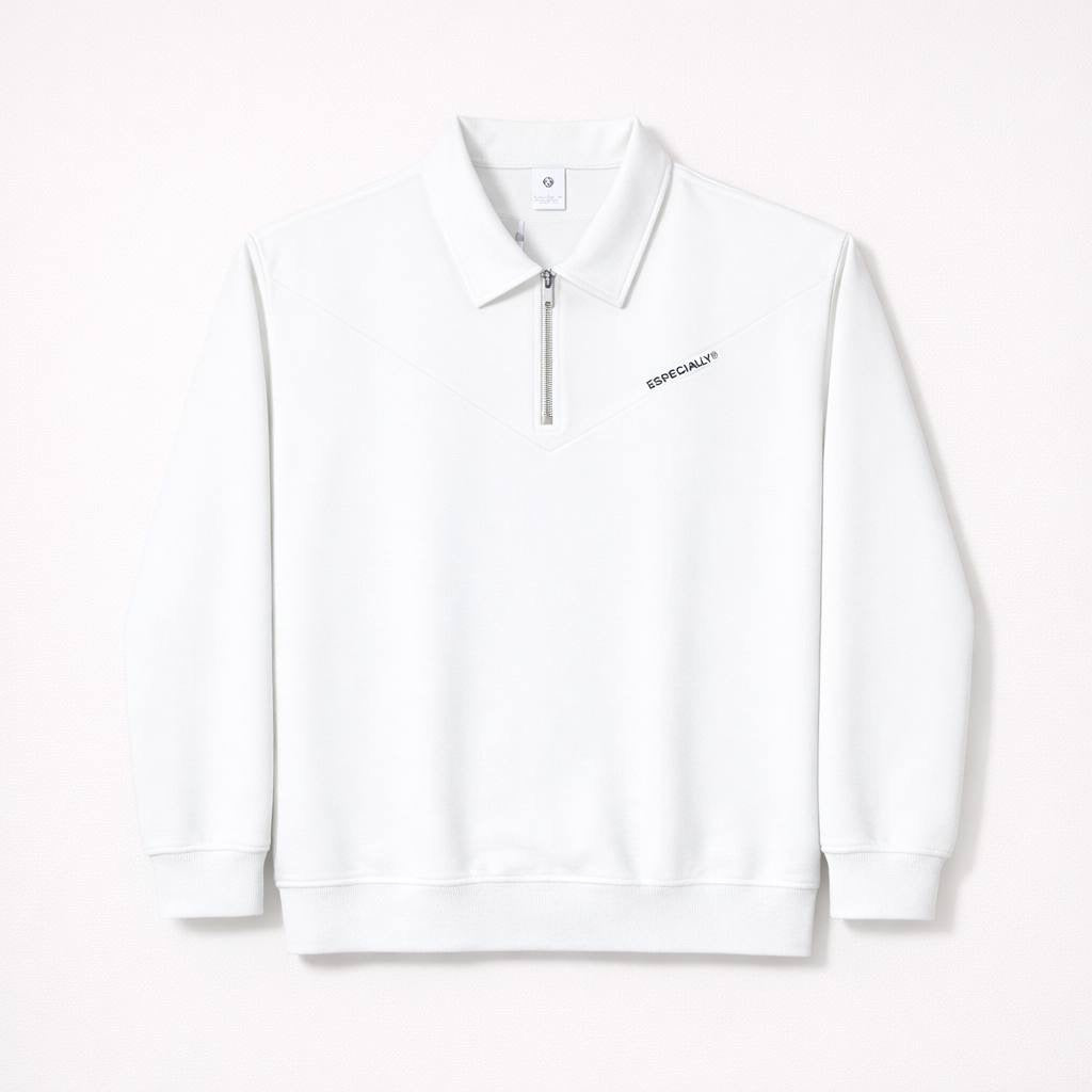 ESPECIALLY® Contrast-Panel Quarter-Zip Sweatshirt