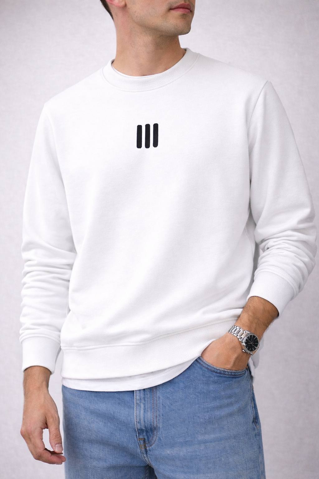 Minimalist Triple Bar Sweatshirt