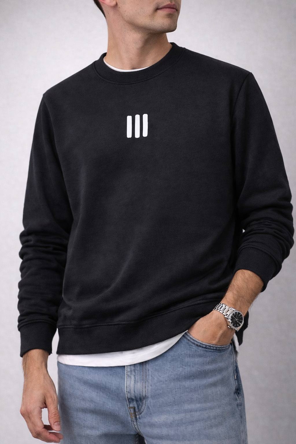 Minimalist Triple Bar Sweatshirt