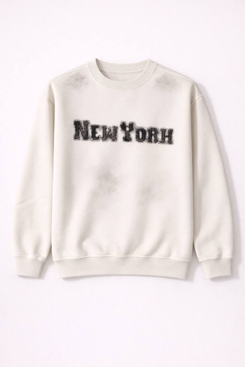 New York Chenille Lettering Sweatshirt