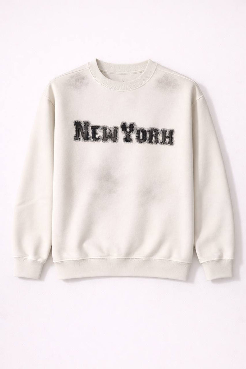 New York Chenille Lettering Sweatshirt