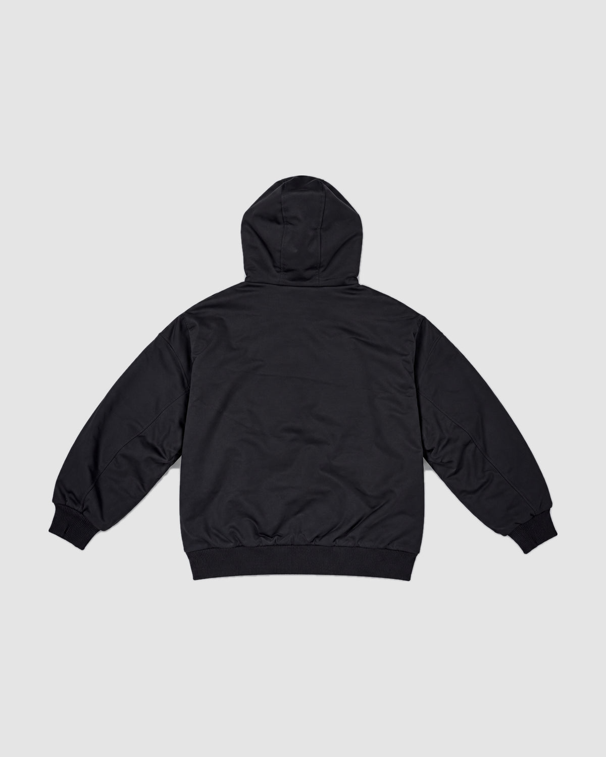 Black Hooded Zip Jacket