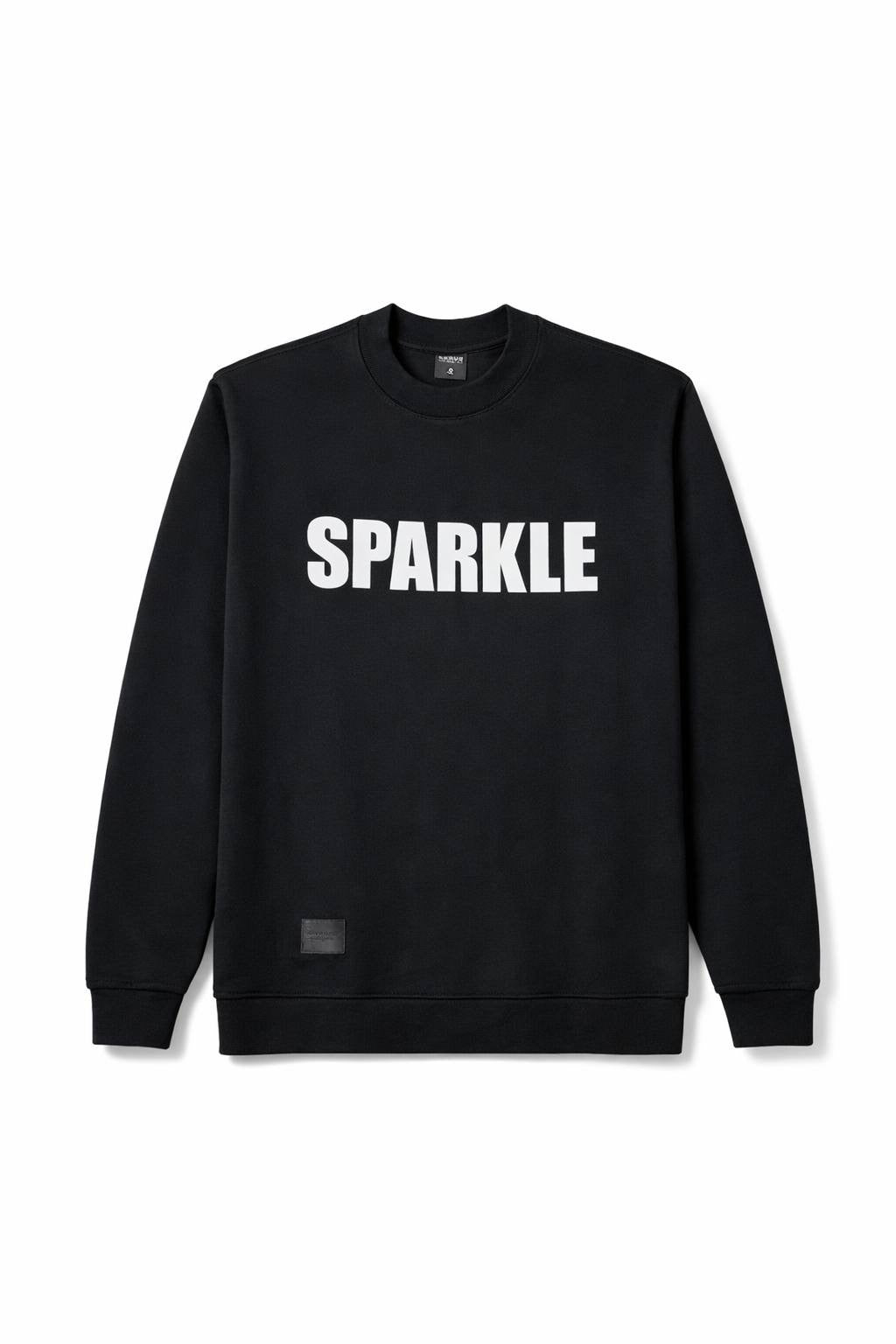 "Sparkle" Graphic Sweatshirt – Black