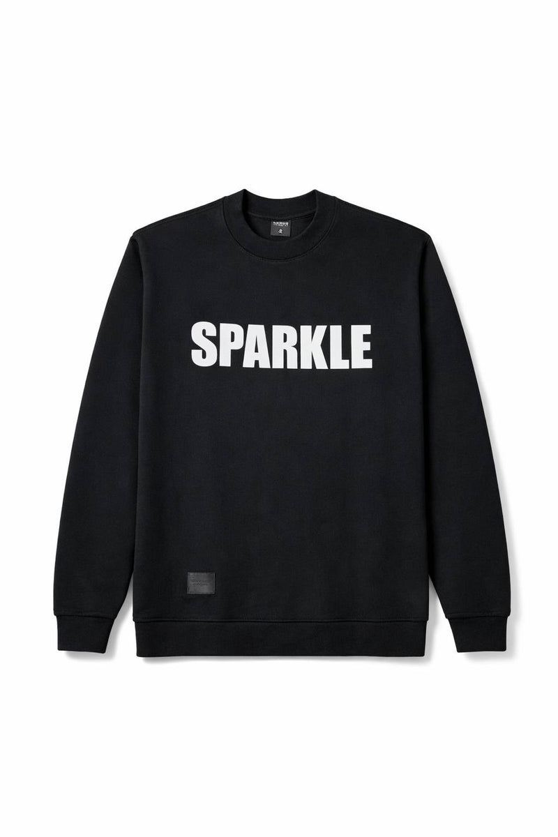 "Sparkle" Graphic Sweatshirt – Black