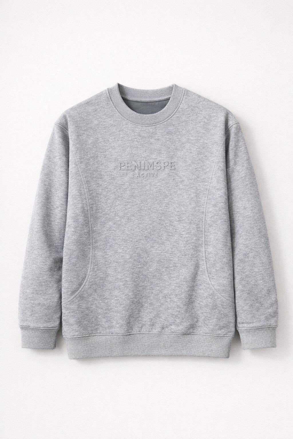 Golinzo Minimal Logo Sweatshirt – Light Grey