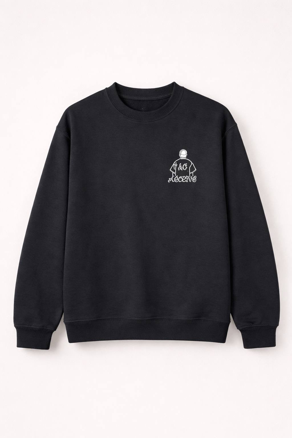 "Active" Graphic Sweatshirt – Black