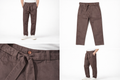#P-1 Relaxed Fit Belted Pants - Brown & Black