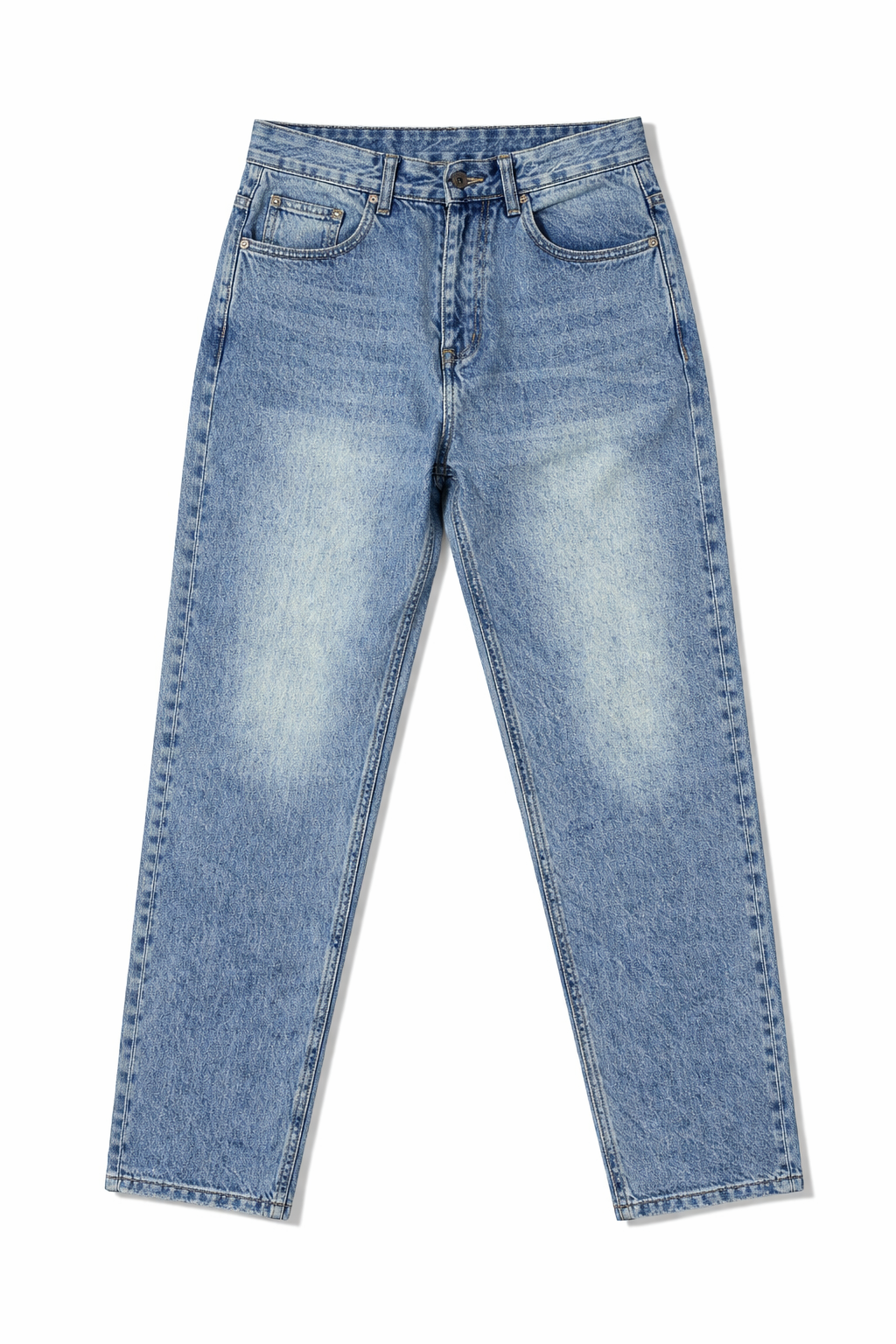 #P-4 Relaxed Fit Washed Denim Jeans
