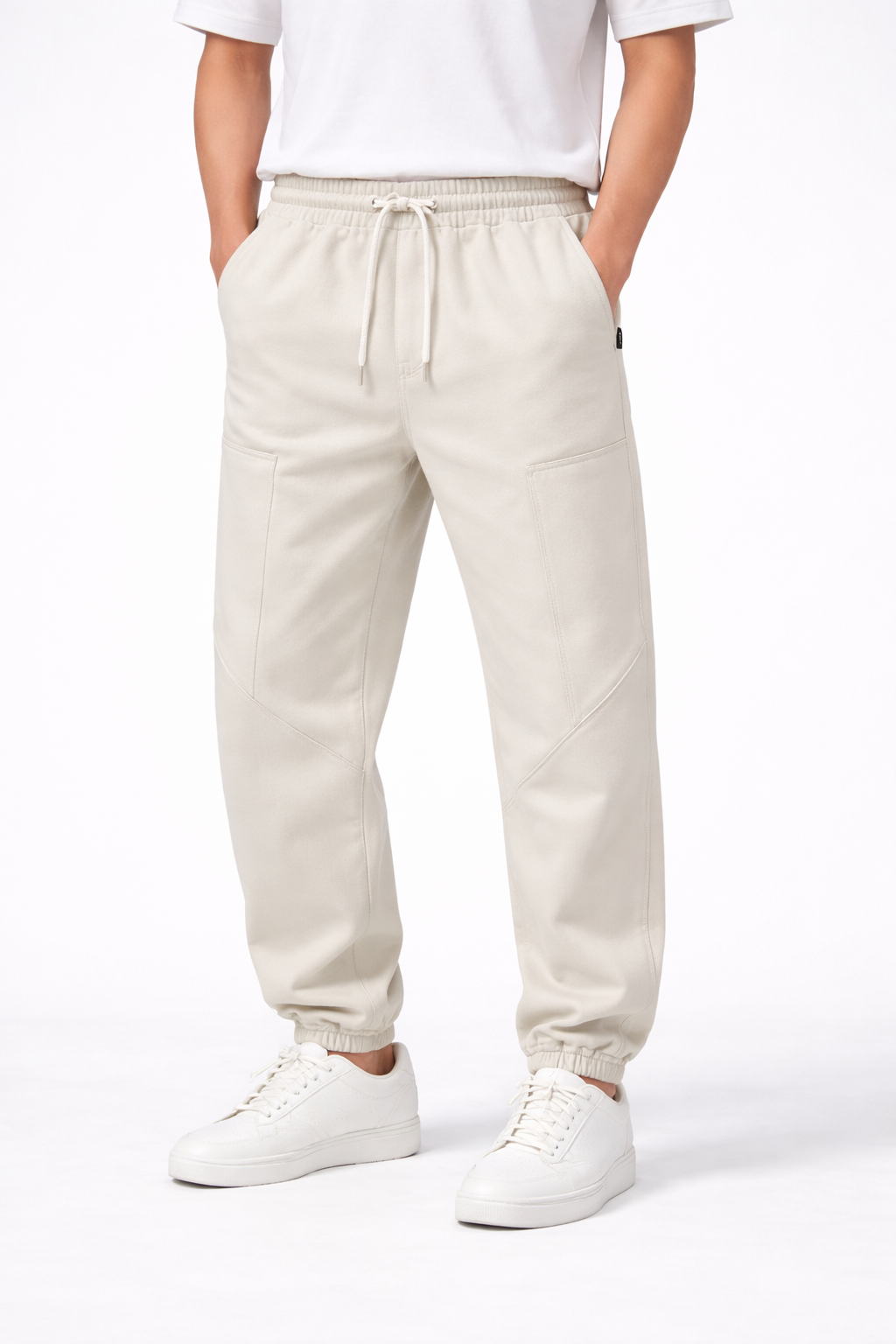 #P-11 Cream Essential Jogger Pants