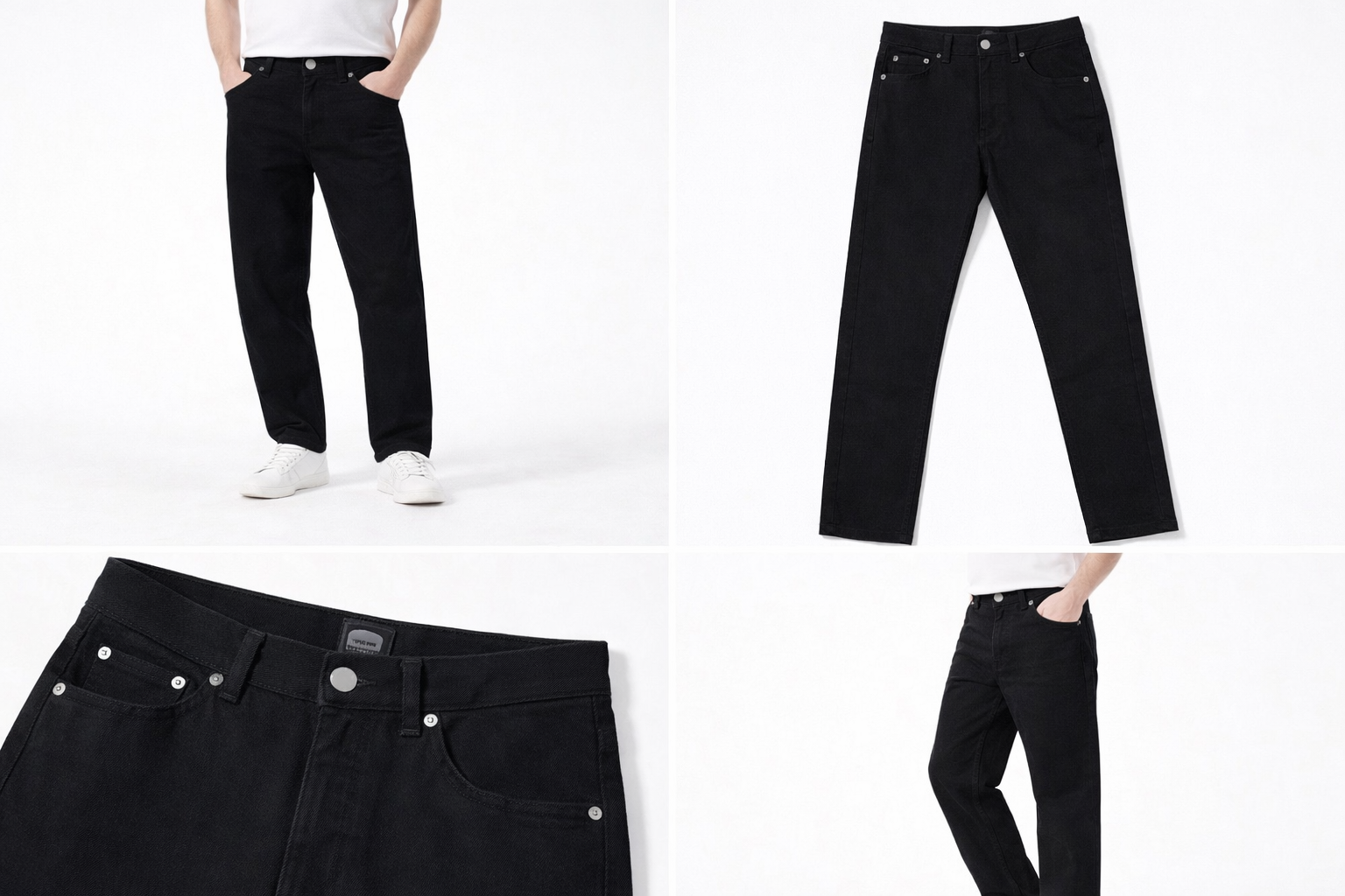 #P-12 Essential Straight Denim Pants