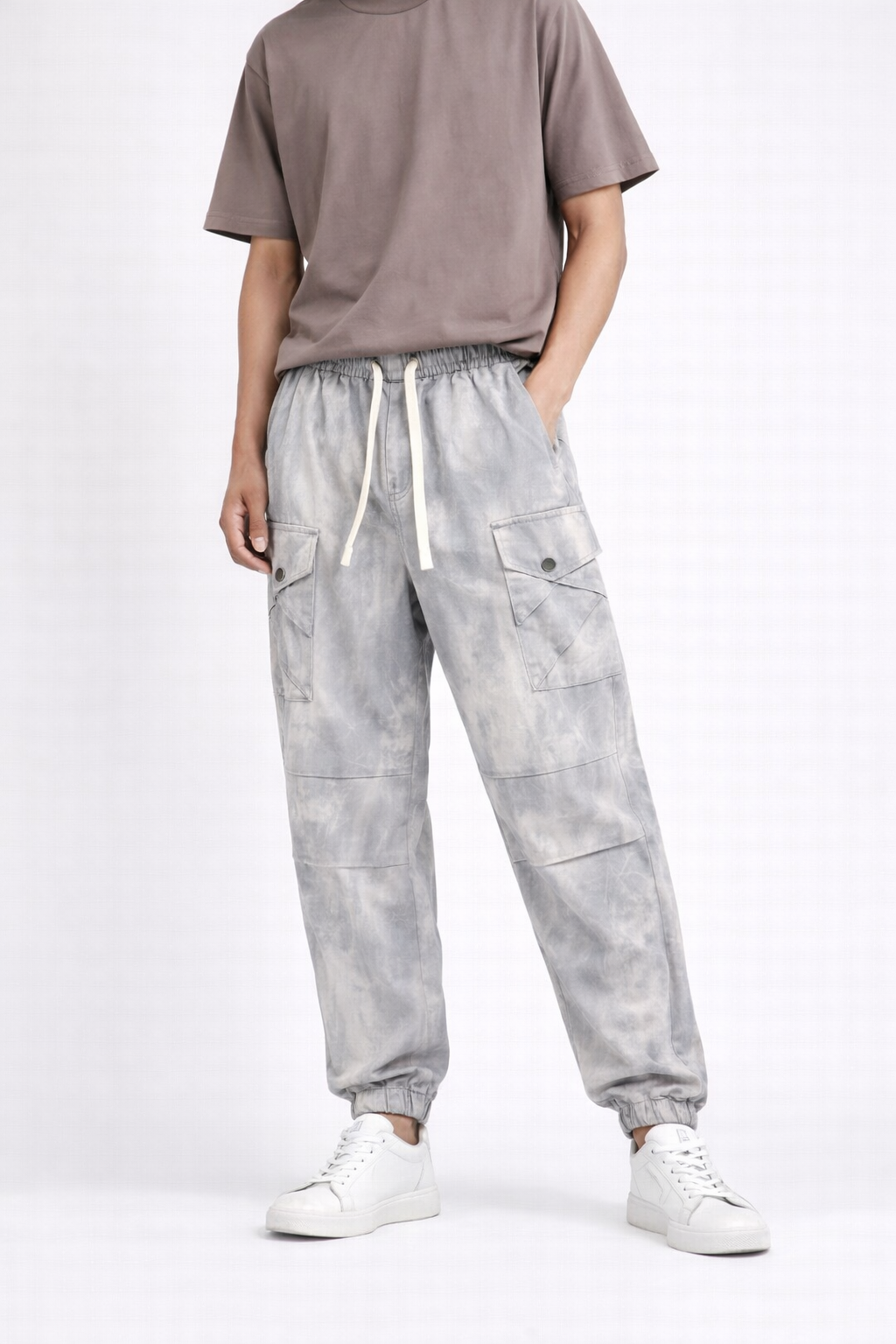 #P-16 Washed Cargo Jogger Pants