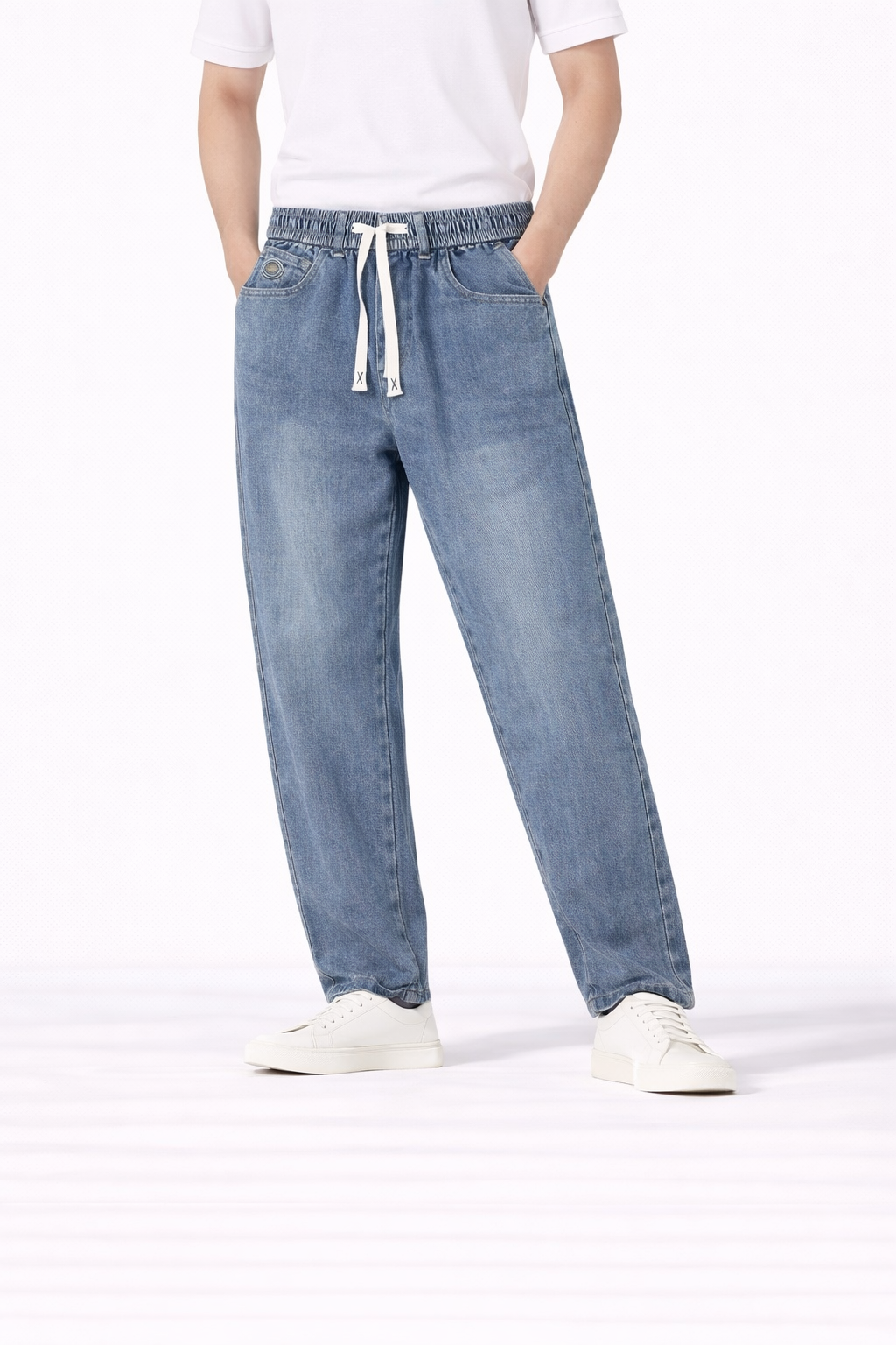 #P-9 Relaxed Fit Denim Jogger Pants
