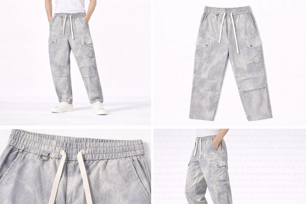 #P-16 Washed Cargo Jogger Pants