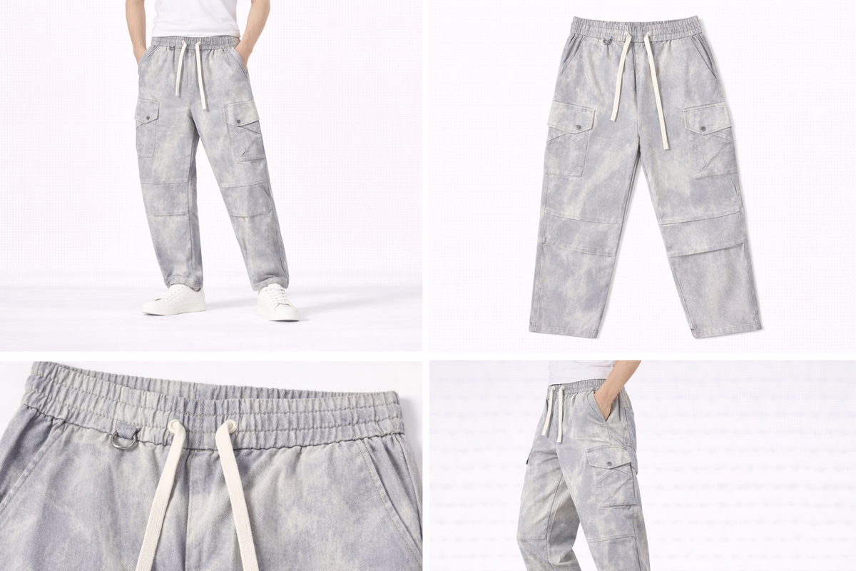 #P-16 Washed Cargo Jogger Pants