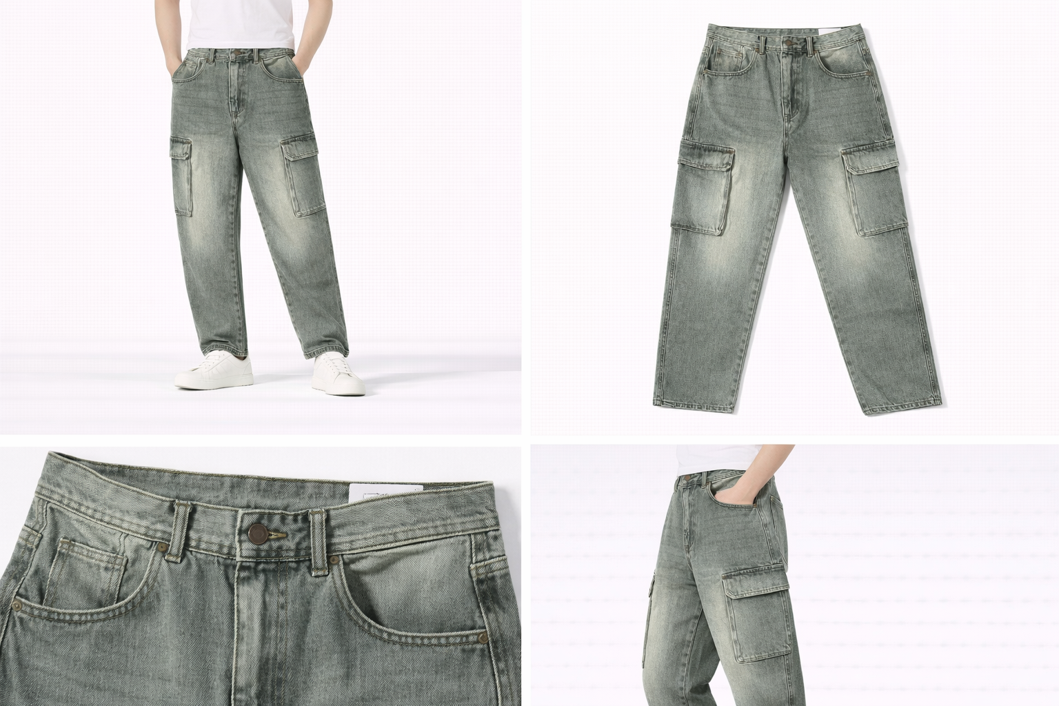 #P-3 Cargo Denim Pants