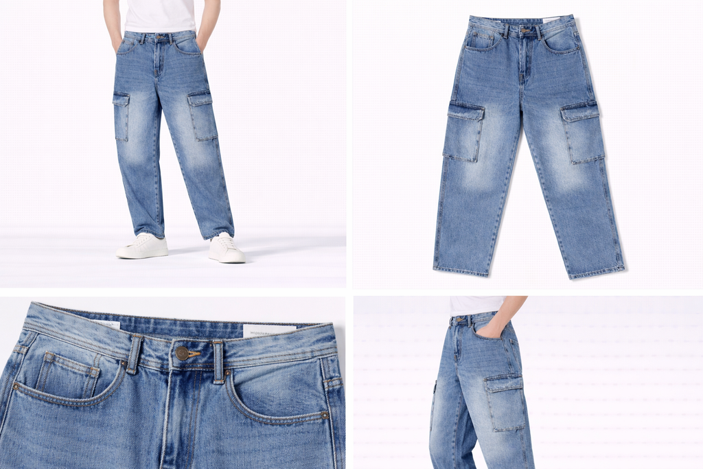 #P-3 Cargo Denim Pants
