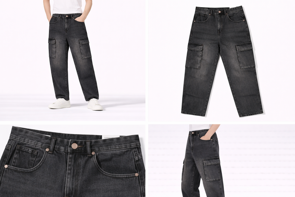 #P-3 Cargo Denim Pants