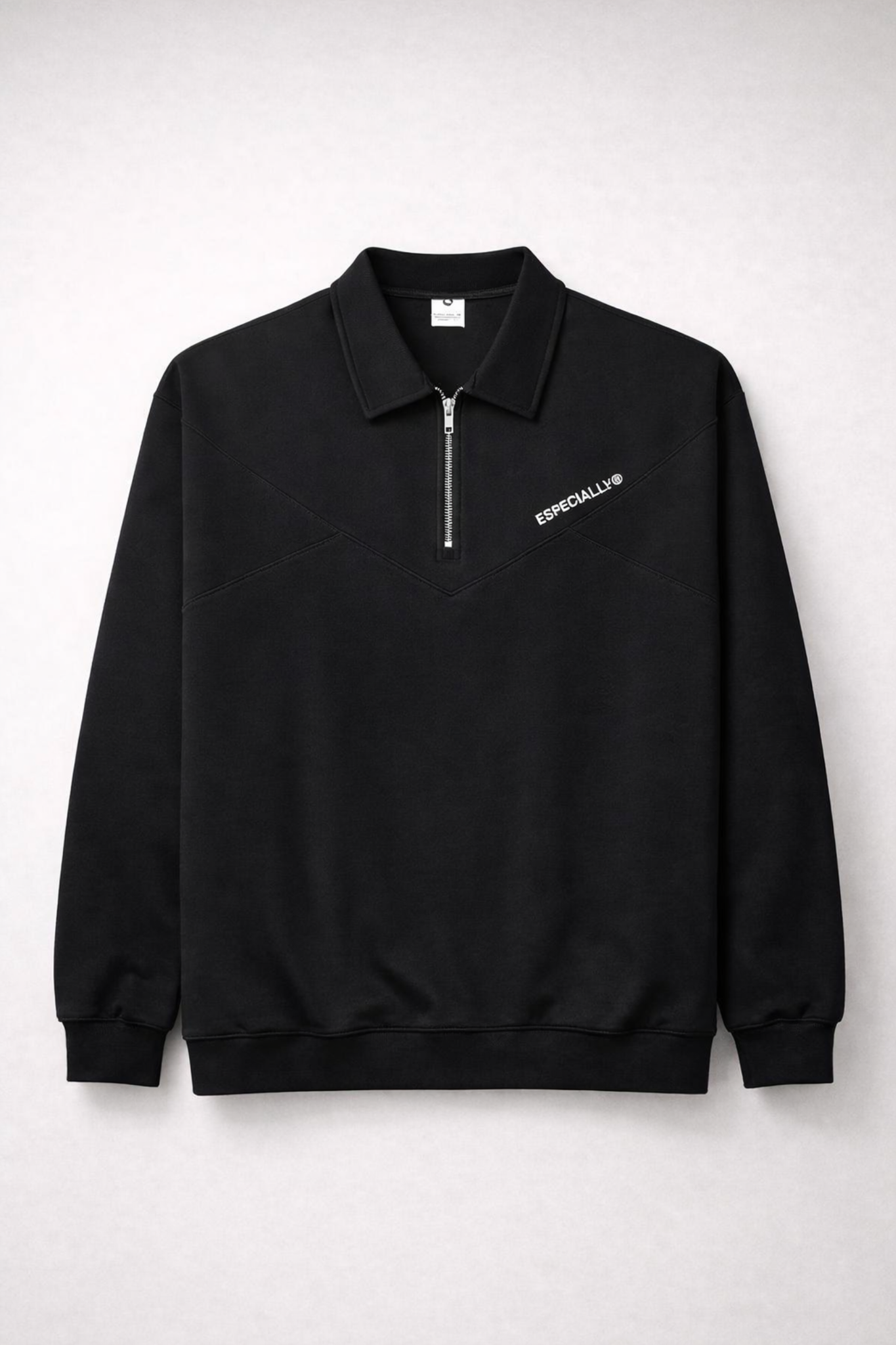 ESPECIALLY® Contrast-Panel Quarter-Zip Sweatshirt