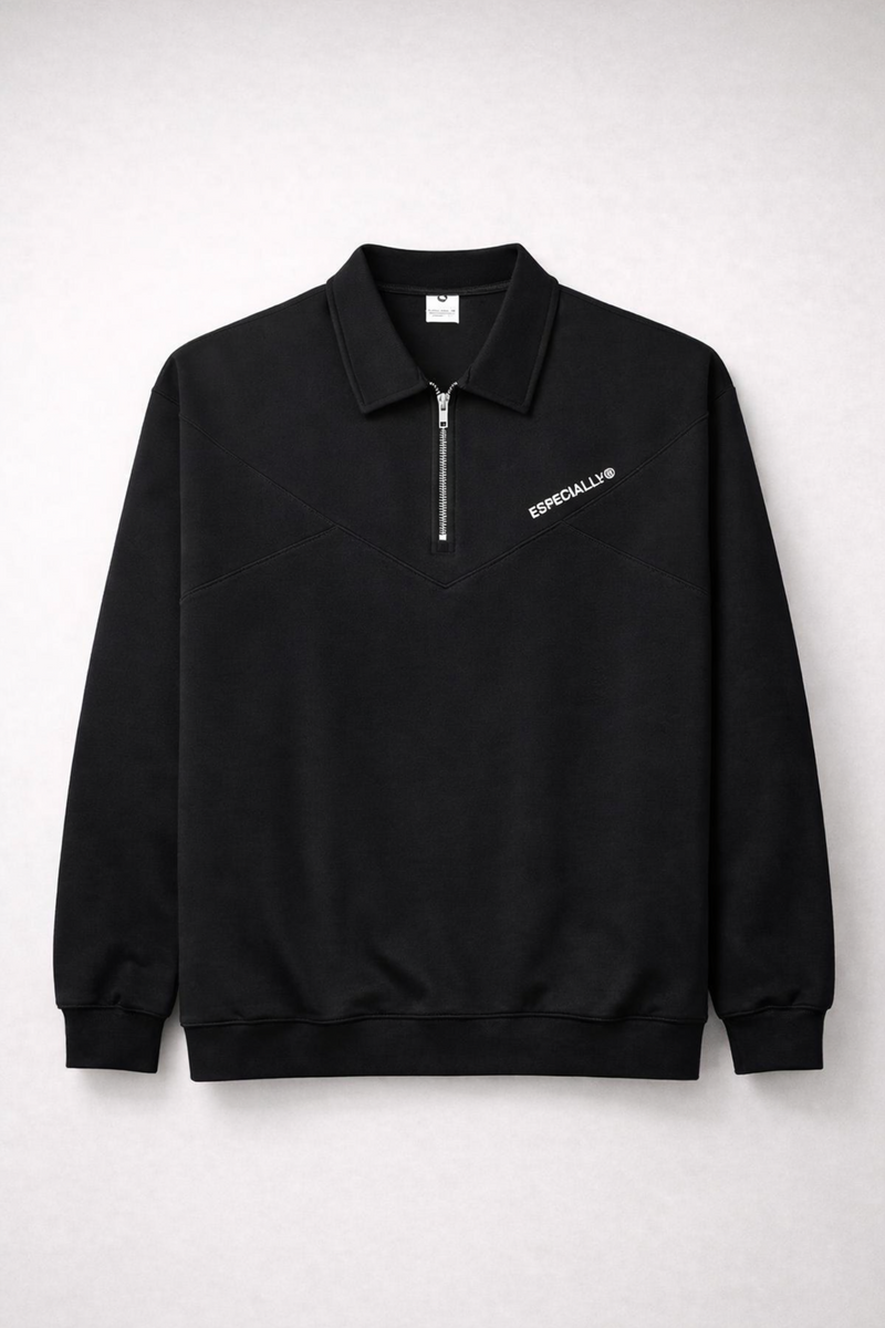 ESPECIALLY® Contrast-Panel Quarter-Zip Sweatshirt