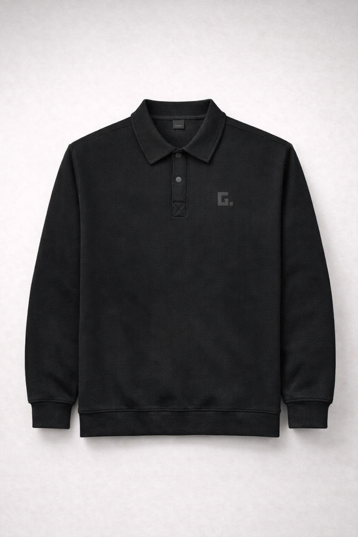 G. Logo Buttoned Fleece Sweatshirt